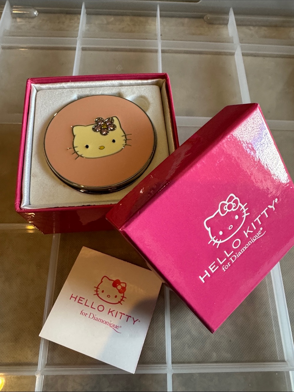 Hello Kitty for Diamonique RARE Pink Compact Mirror